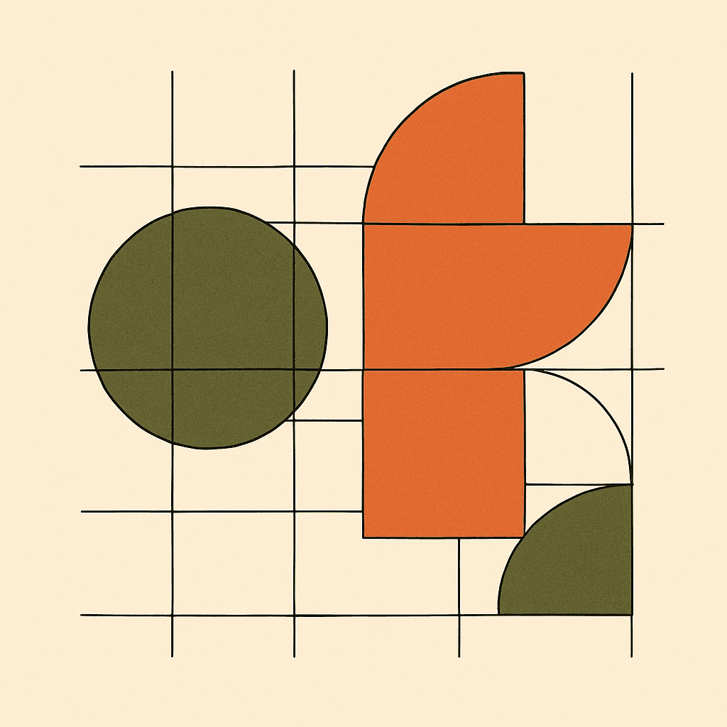 Geometric illustration representing craft and intentionality