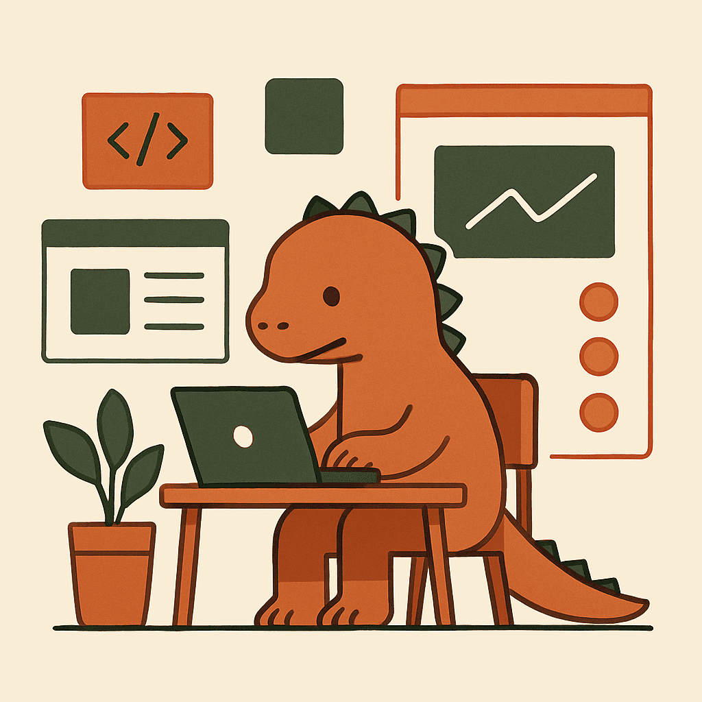 EmoDino software studio illustration